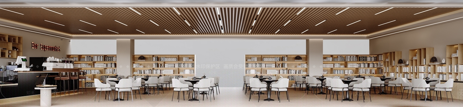 现代简约咖啡厅3D模型下载【ID:1232113837】