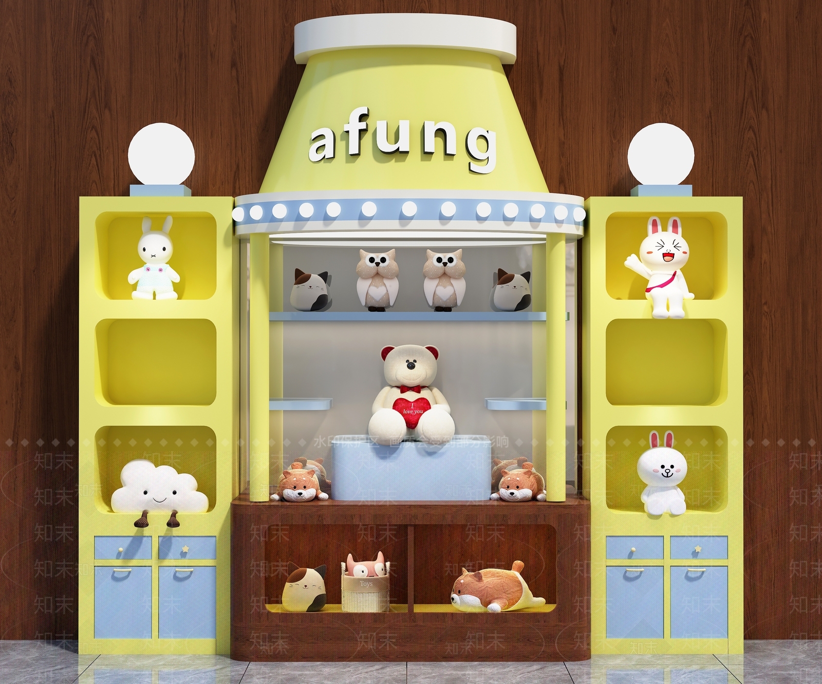 现代玩具礼品店3D模型渲染效果图