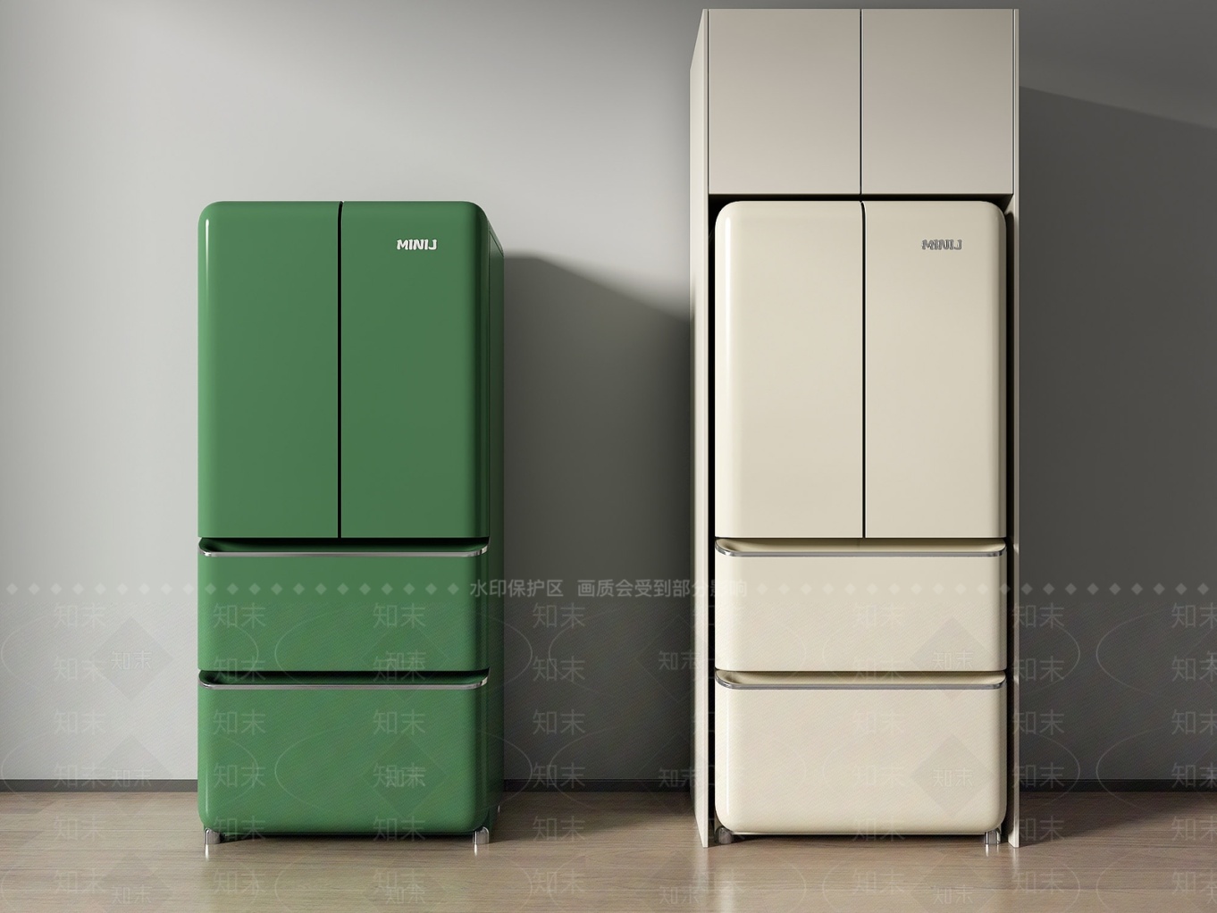 复古冰箱3D模型精品下载_3dmax模型_知末网