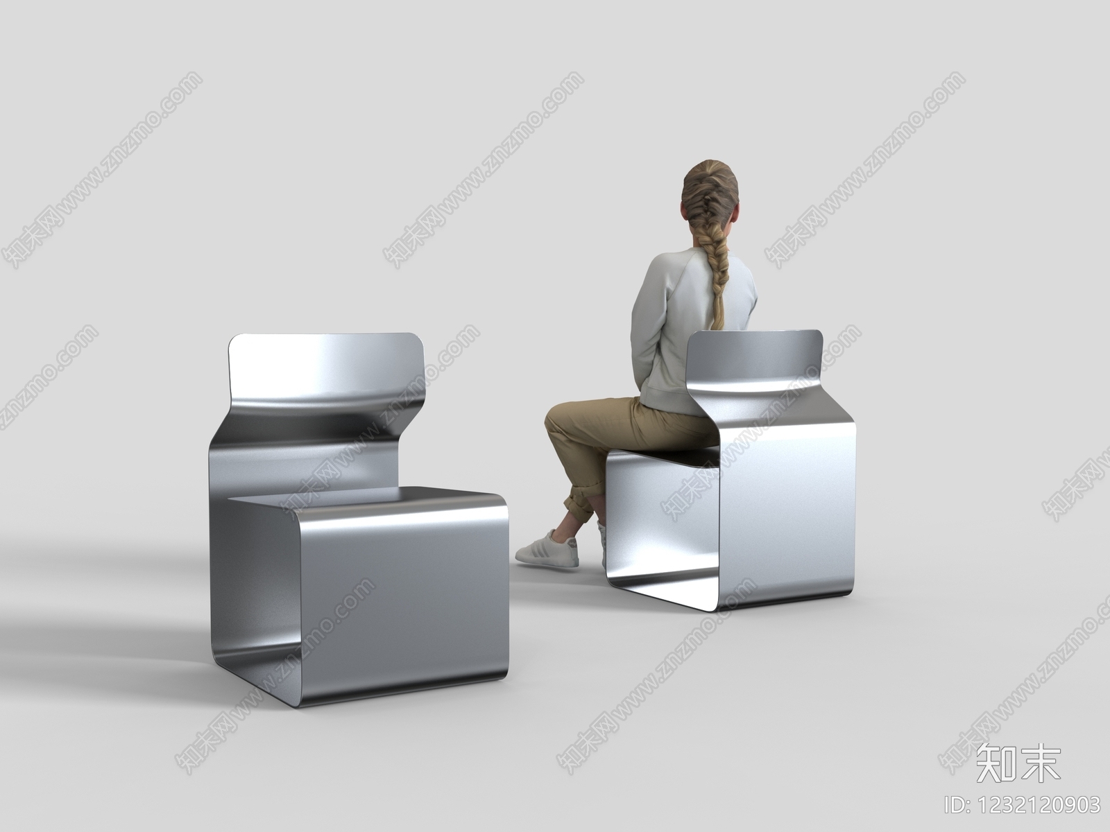 极简休闲椅3D模型下载【ID:1232120903】