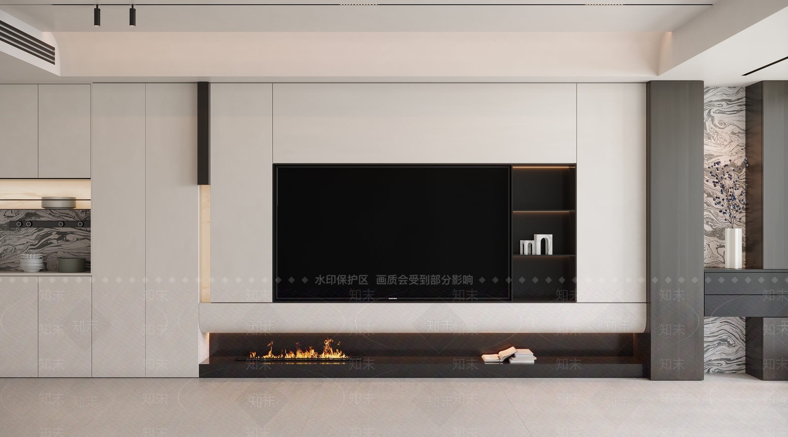 意式极简电视背景墙3D模型下载【ID:1232123004】