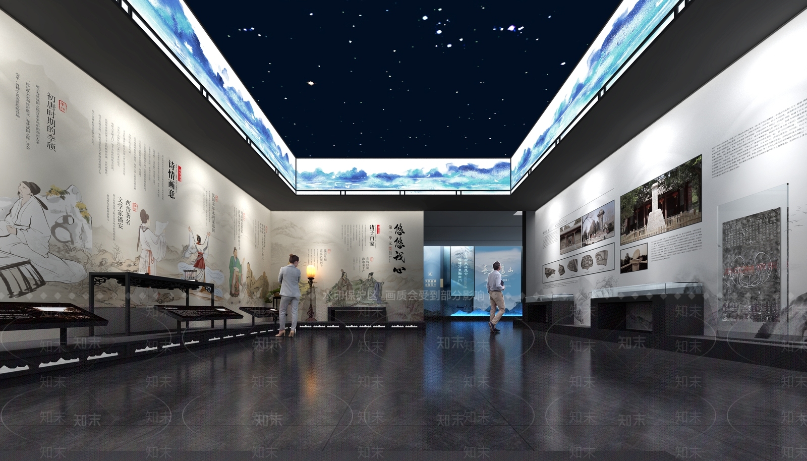 新中式历史展厅3D模型下载【ID:1232125876】