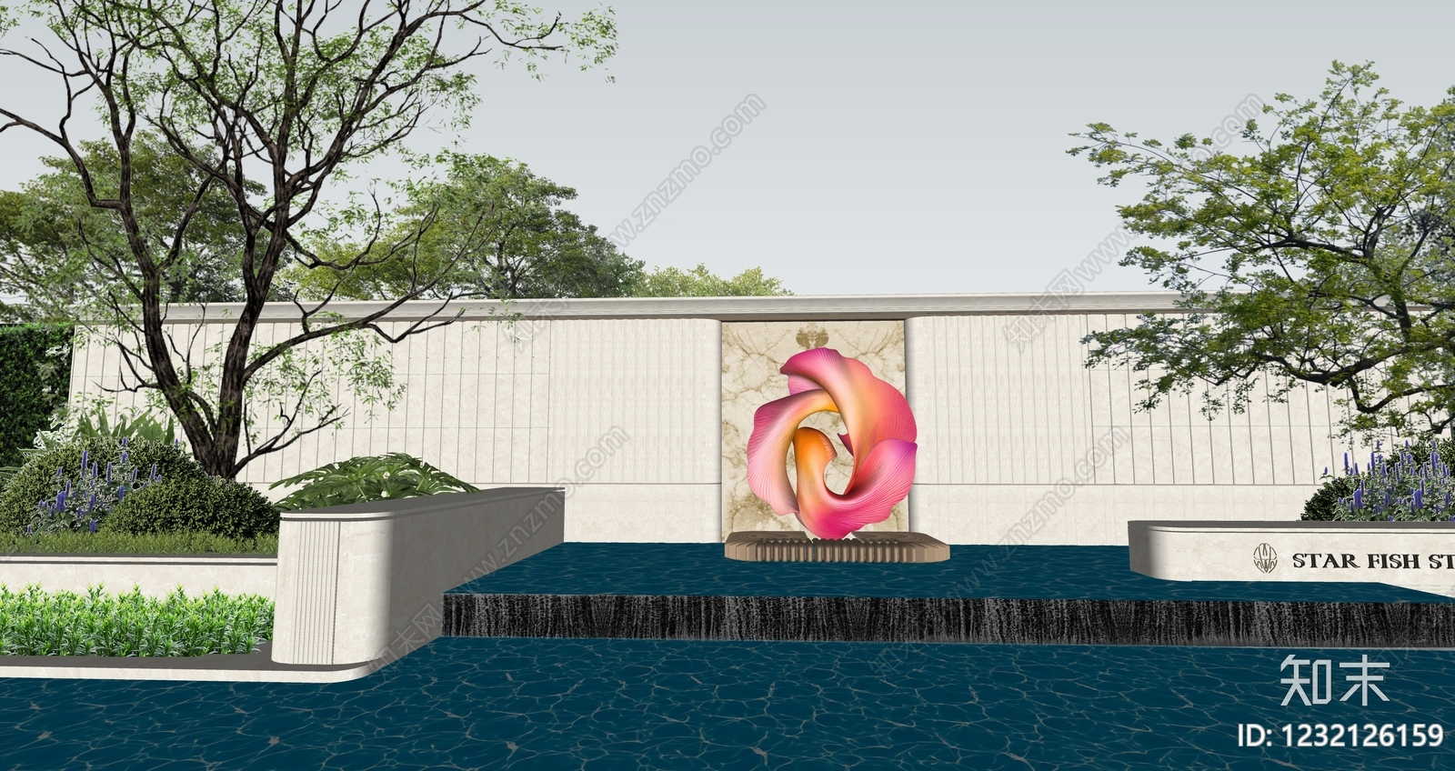 现代雕塑摆件SU模型下载【ID:1232126159】