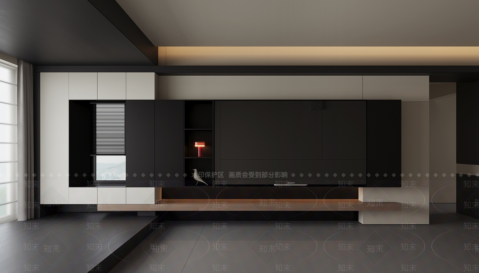 意式极简电视背景墙3D模型下载【ID:1232127868】