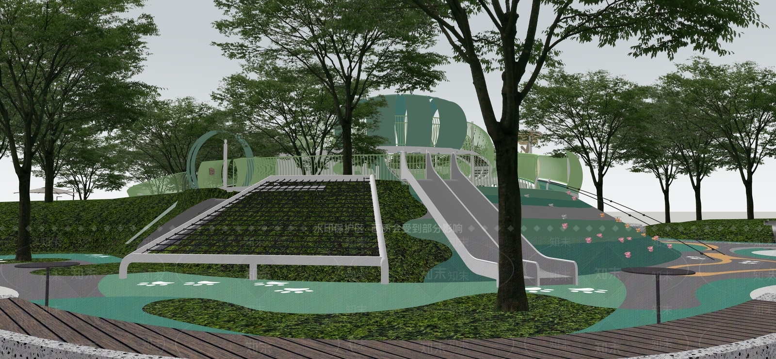 现代主义儿童游乐空间SU模型下载【ID:1232128605】