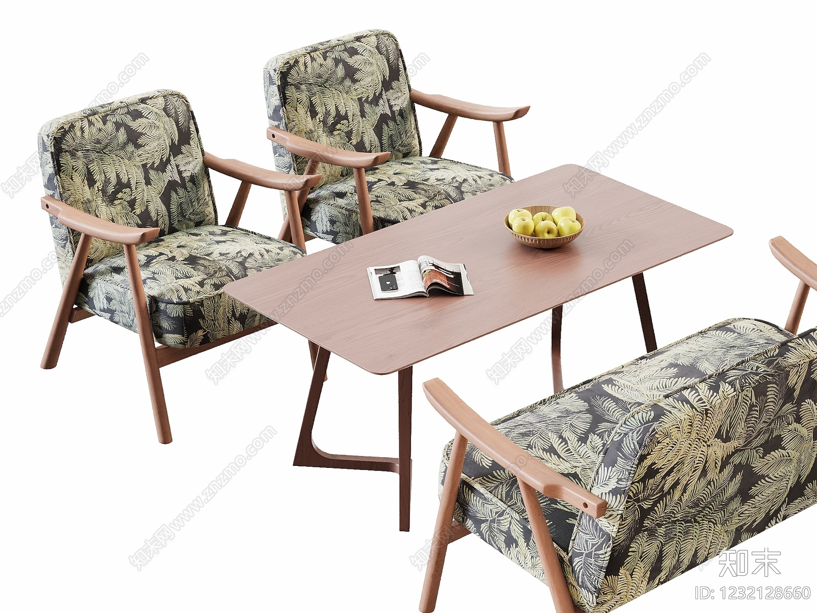中古风休闲桌椅3D模型下载【ID:1232128660】