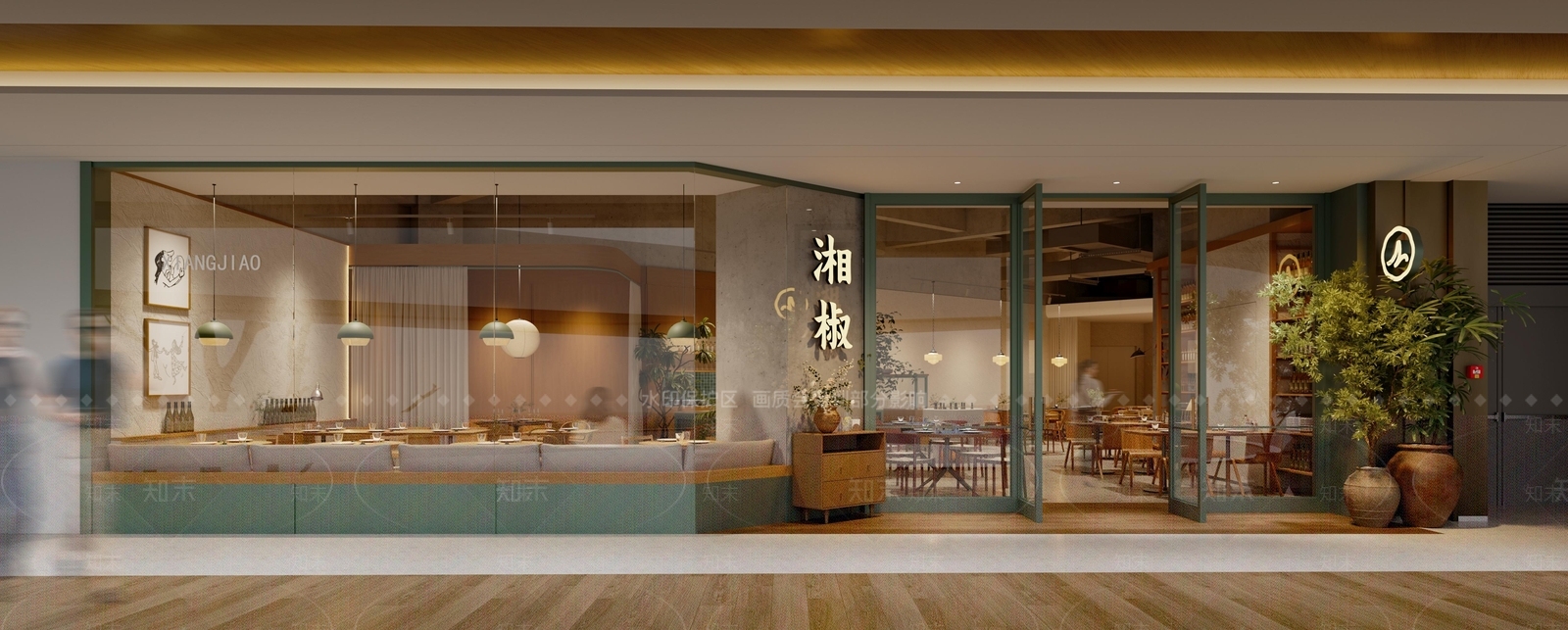 原木风中餐厅SU模型下载【ID:1232130281】