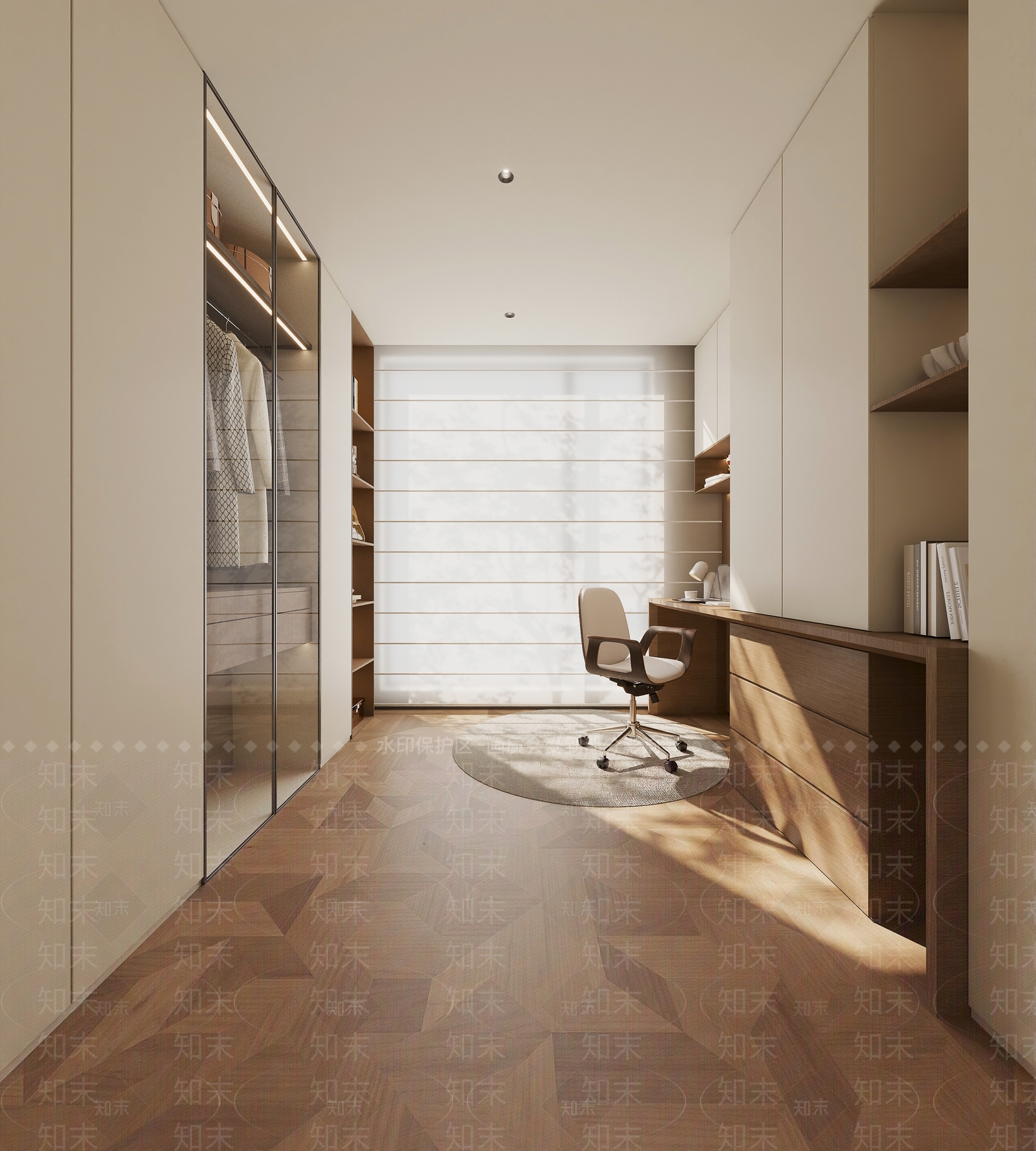 现代简约衣帽间3D模型下载【ID:1232131143】