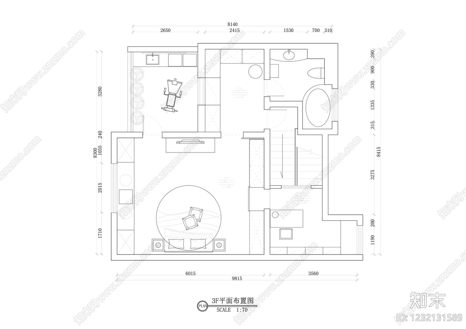 别墅cad施工图下载【ID:1232131589】