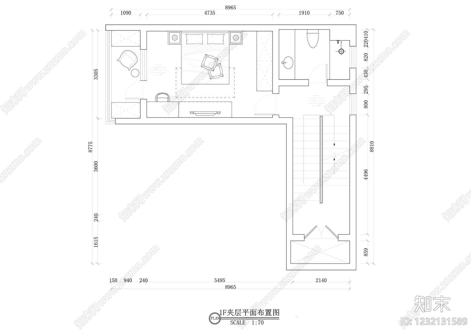 别墅cad施工图下载【ID:1232131589】