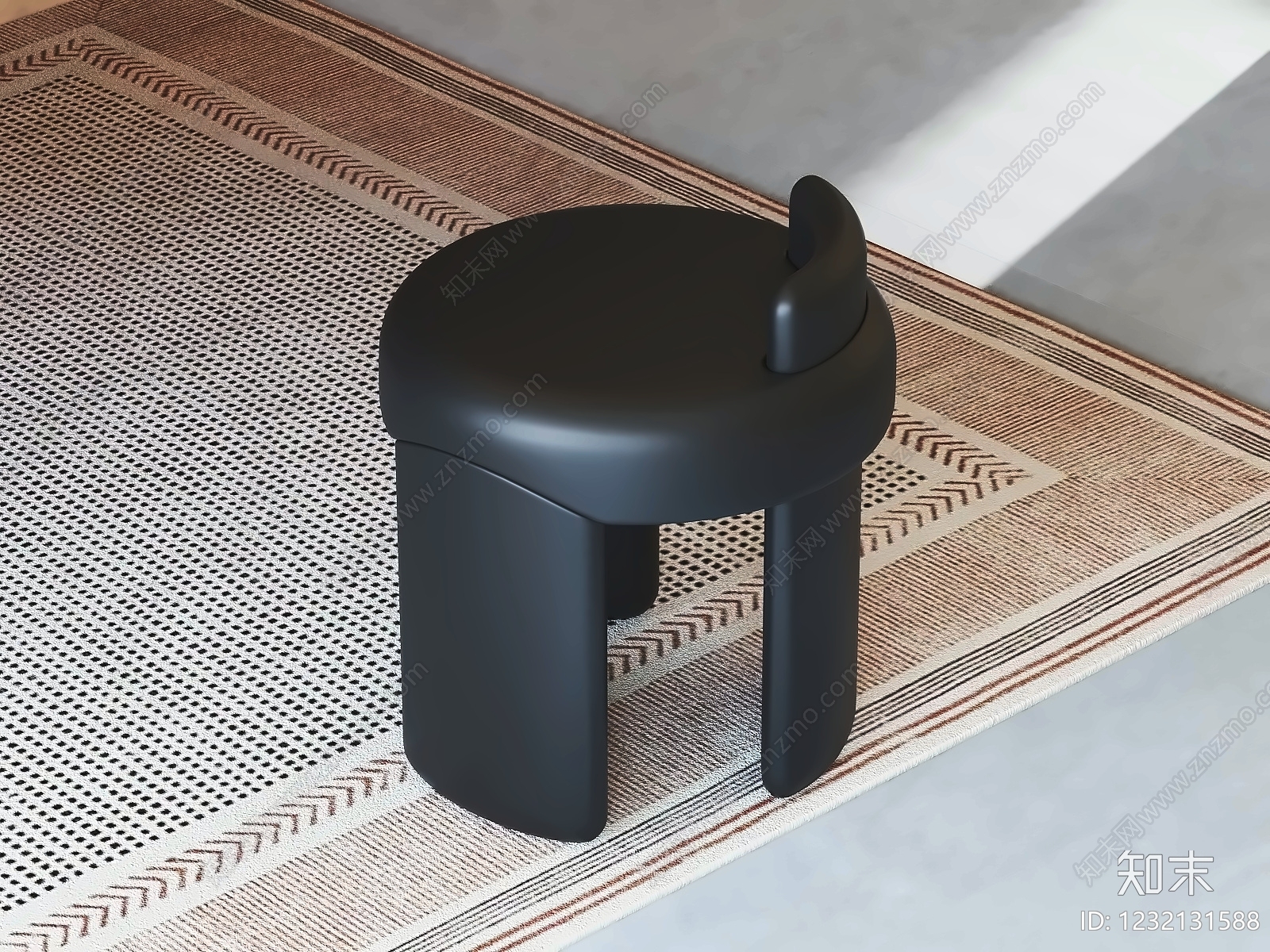 现代简约其他凳子3D模型下载【ID:1232131588】