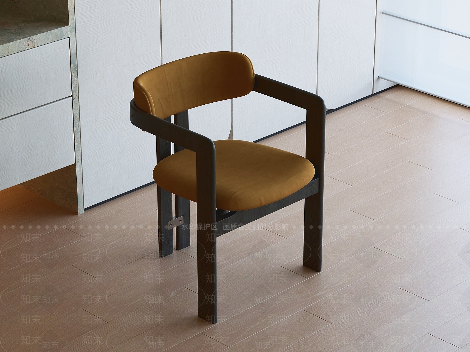 现代简约餐椅3D模型下载【ID:1232132121】