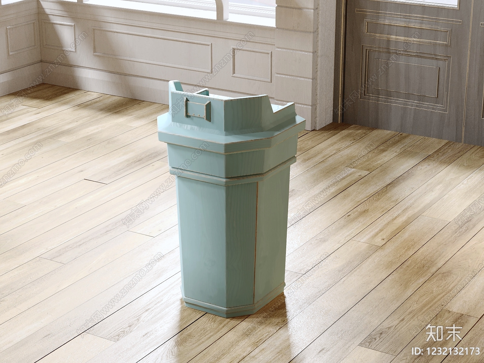 美式前台3D模型下载【ID:1232132173】