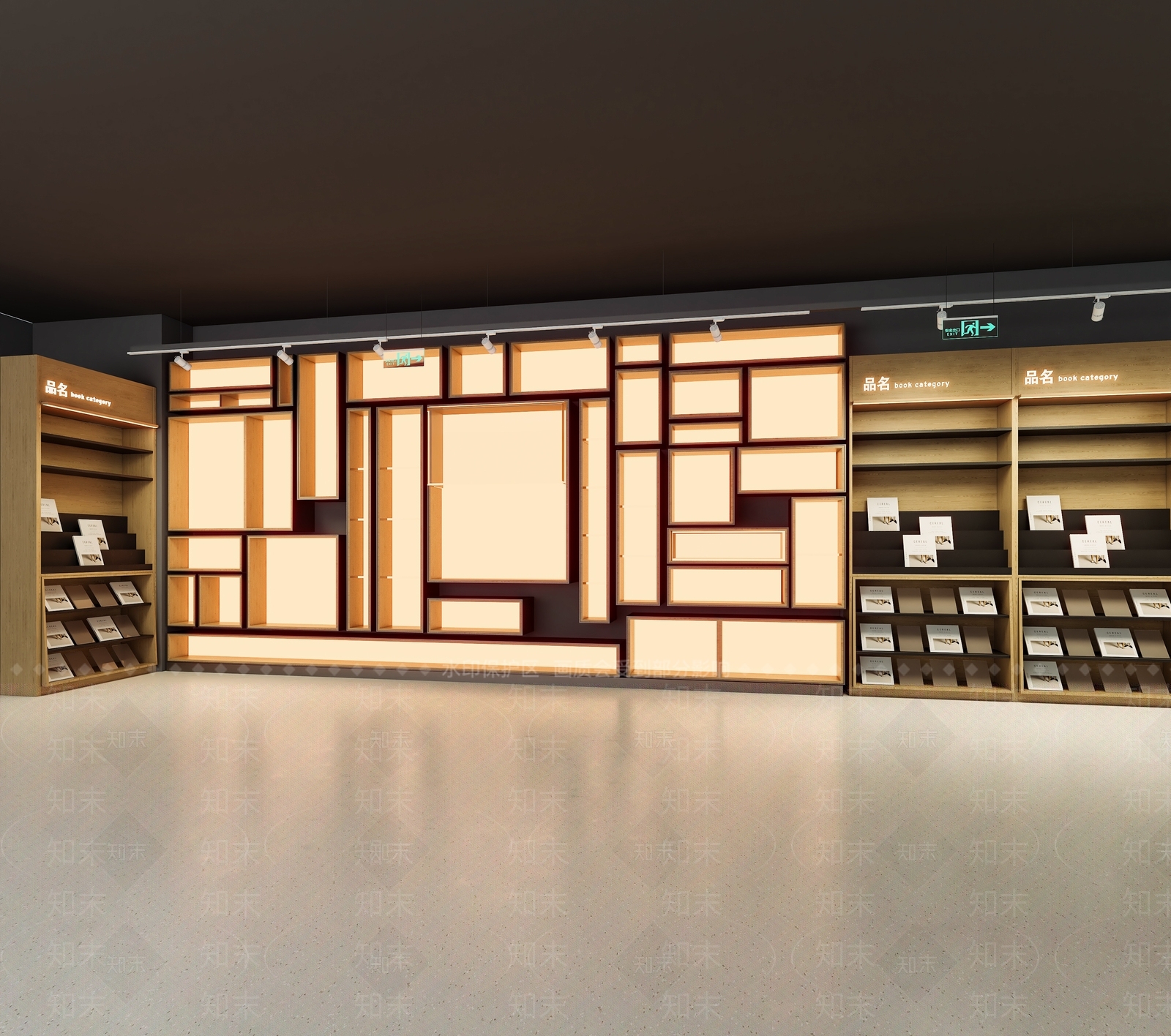 现代简约书店3D模型下载【ID:1232132228】