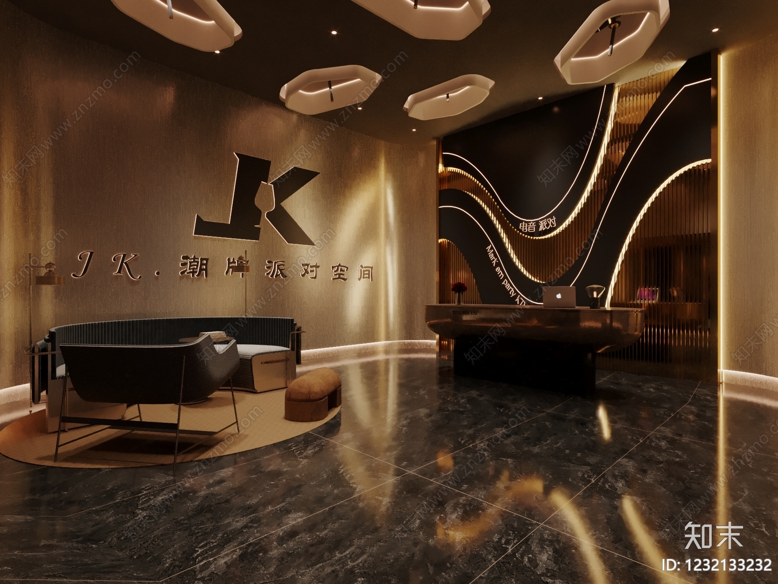 轻奢KTV3D模型下载【ID:1232133232】