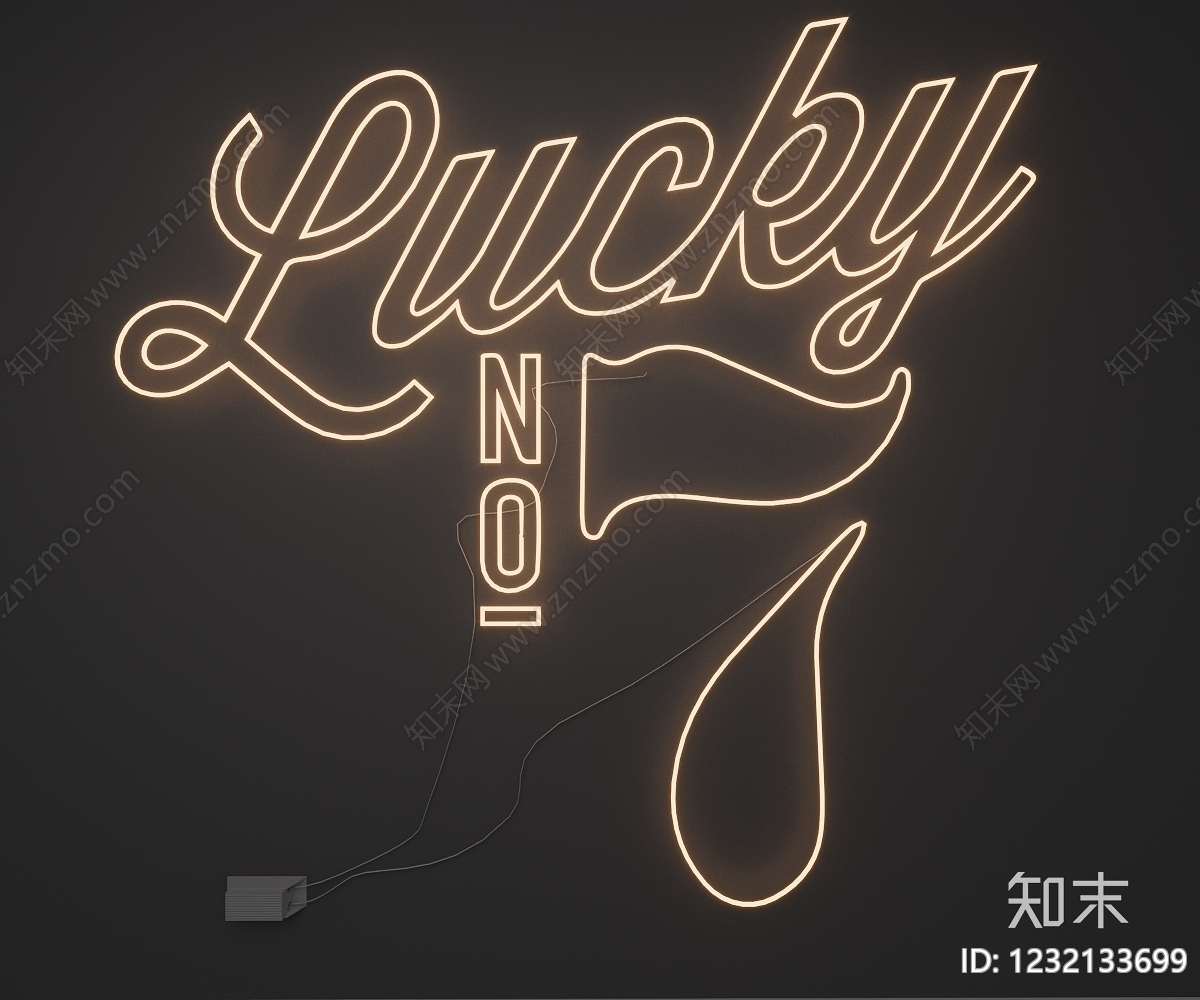 复古霓虹灯SU模型下载【ID:1232133699】