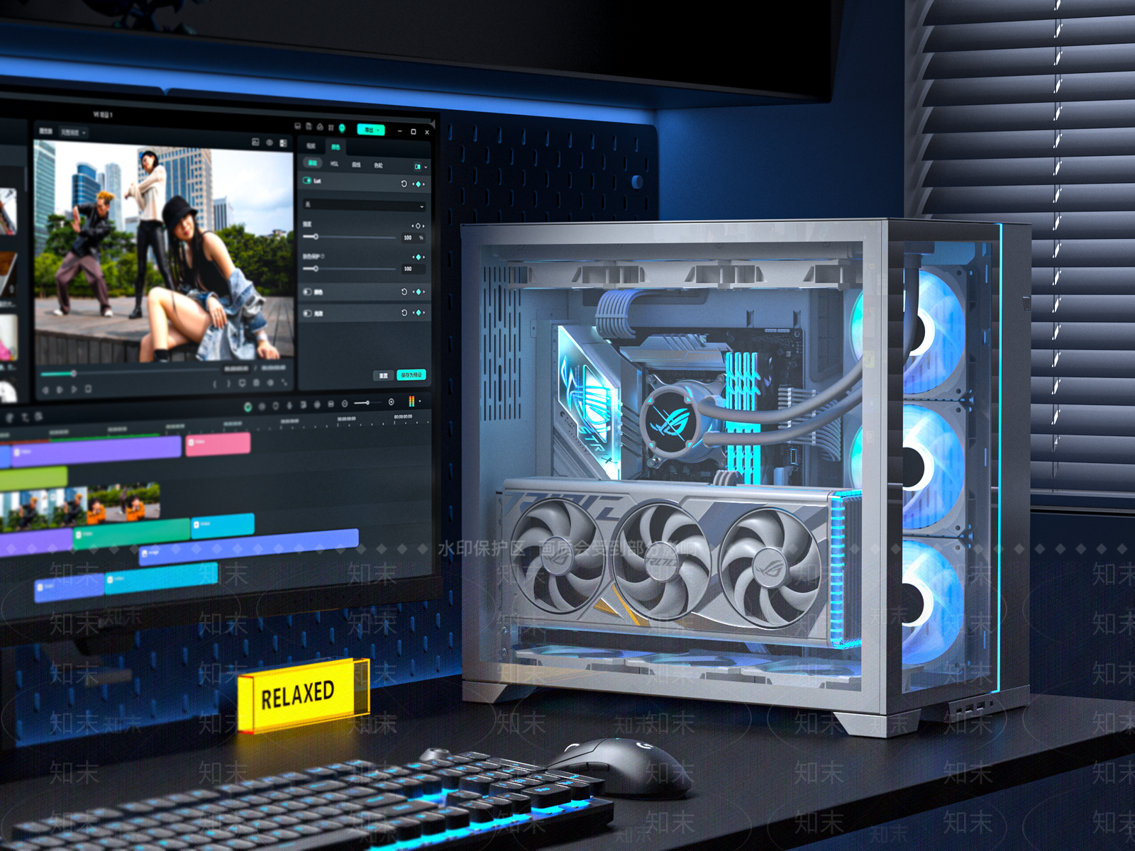 赛博朋克风电脑3D模型渲染效果图