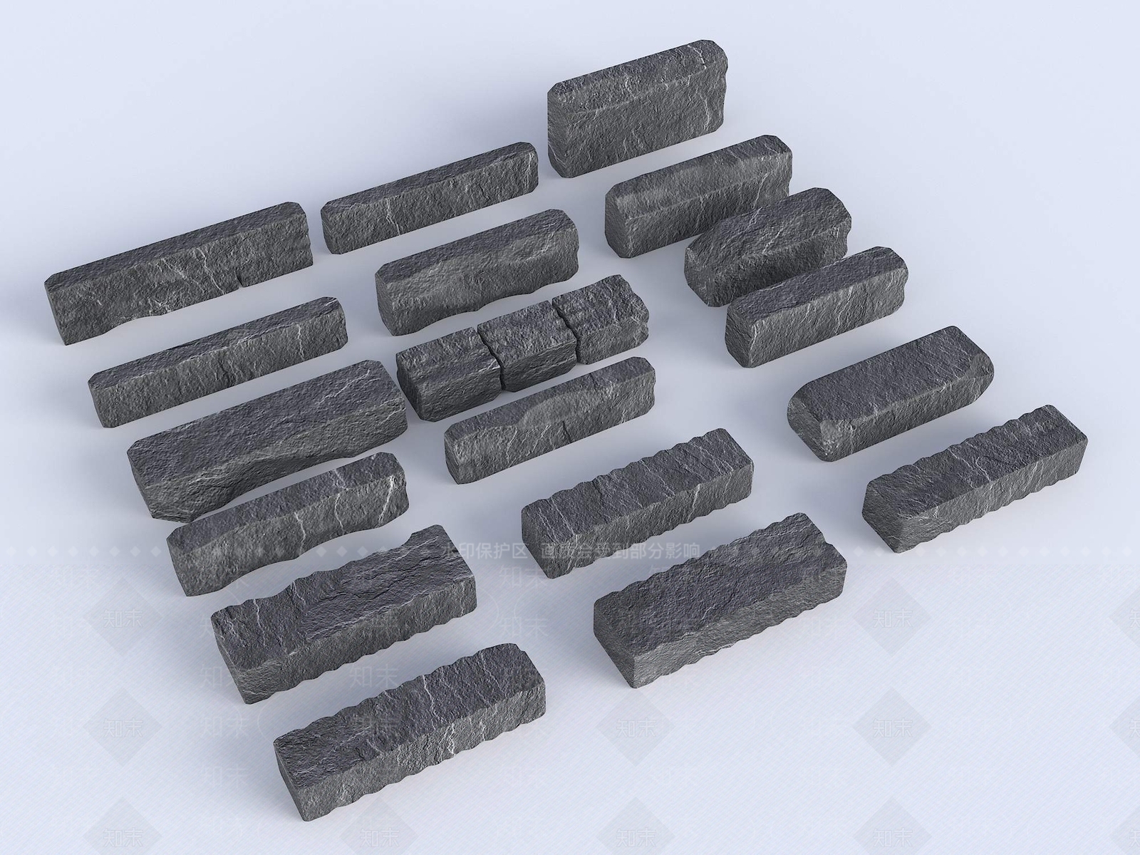 工业风石头3D模型下载【ID:1232134277】