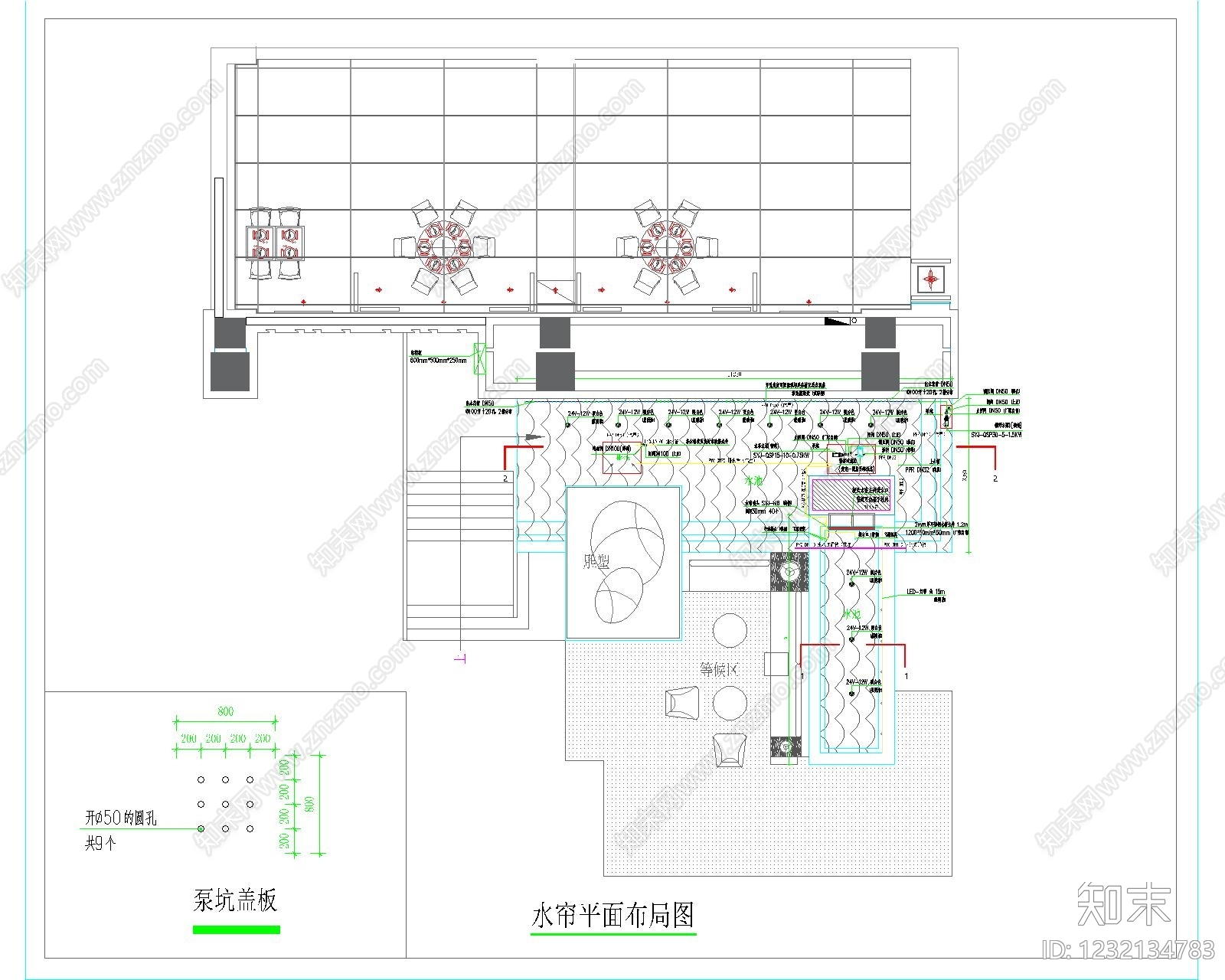 跌水景观cad施工图下载【ID:1232134783】