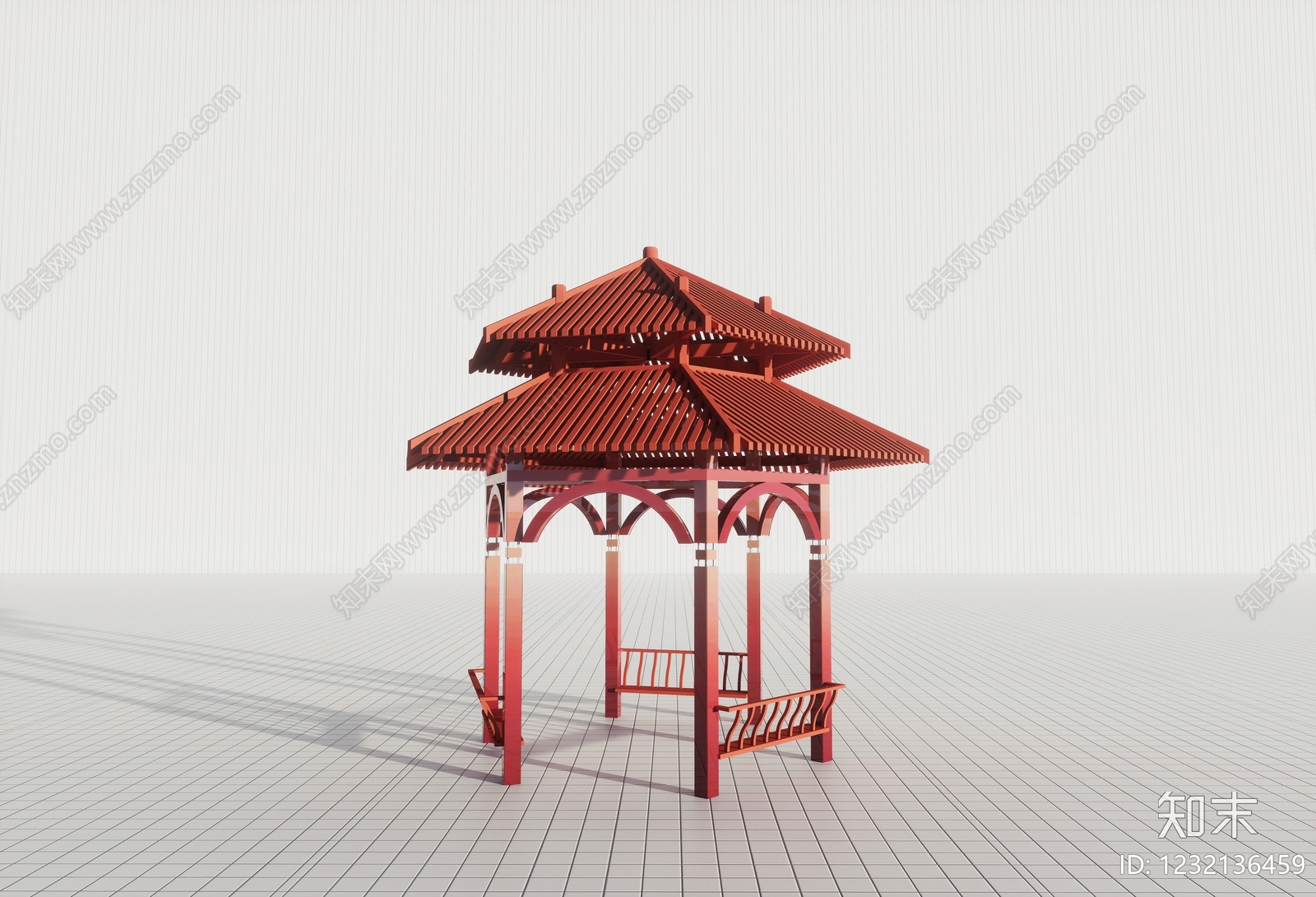 中式亭子SU模型下载【ID:1232136459】