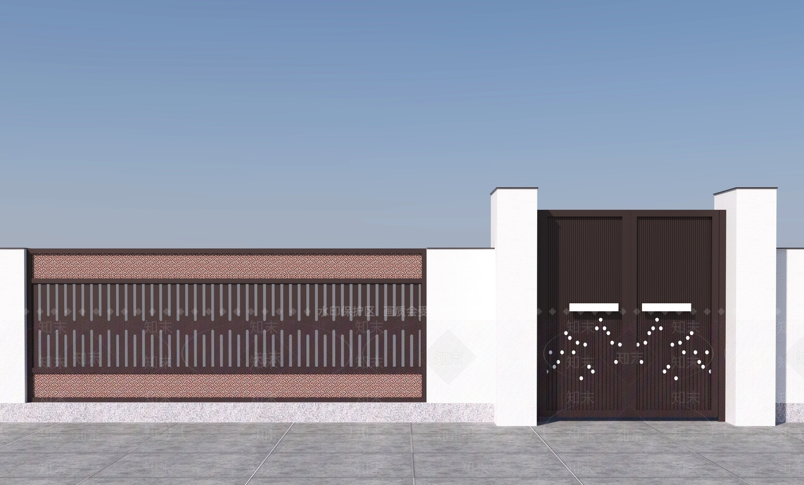 现代简约双开门3D模型下载【ID:1232136527】