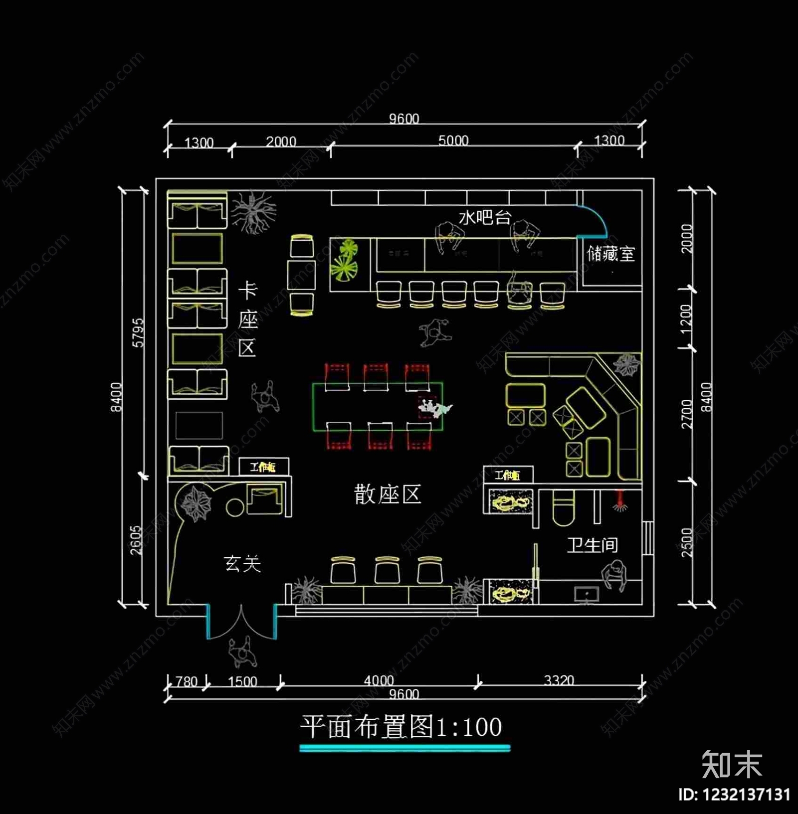 酒吧cad施工图下载【ID:1232137131】