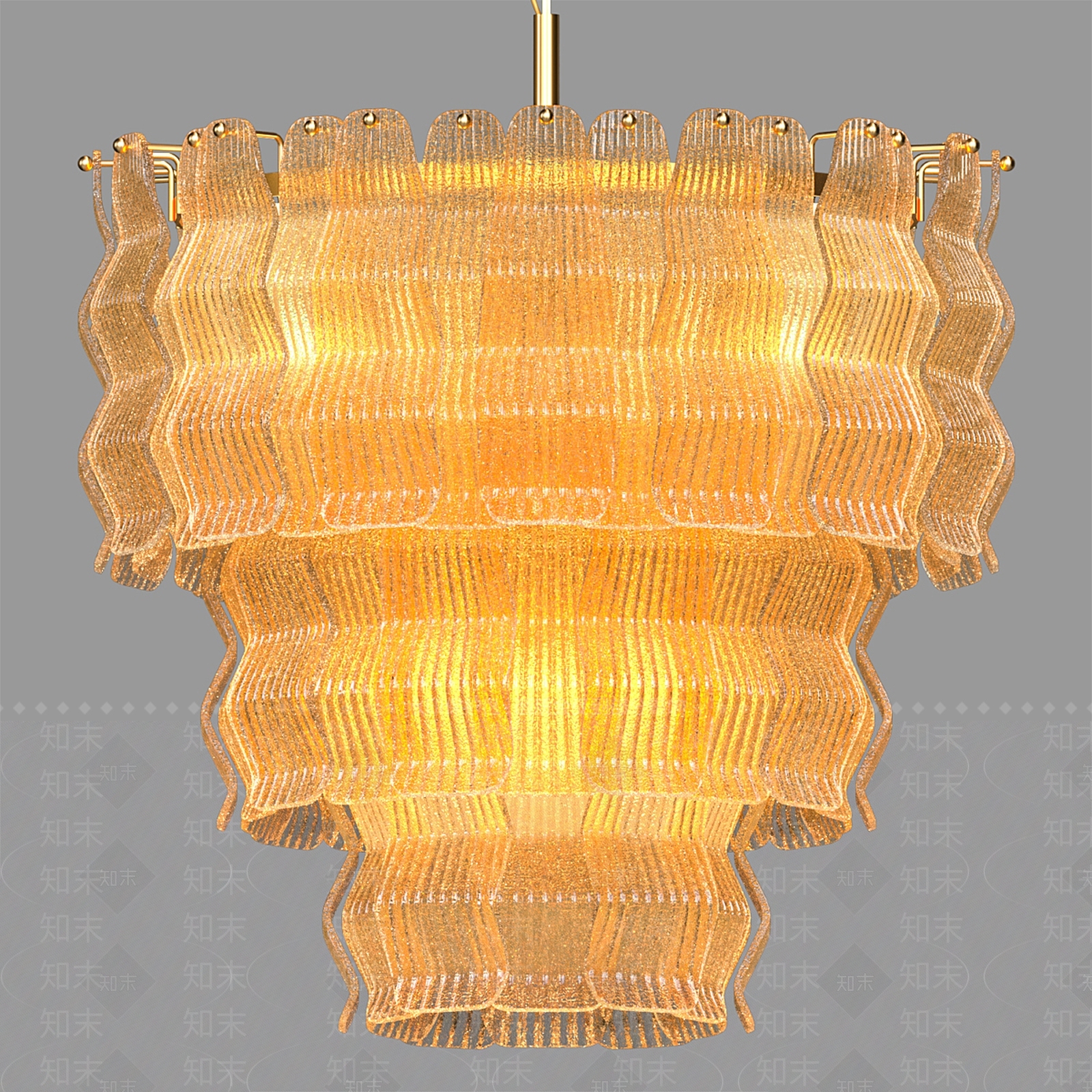 轻奢艺术吊灯3D模型下载【ID:1232140247】