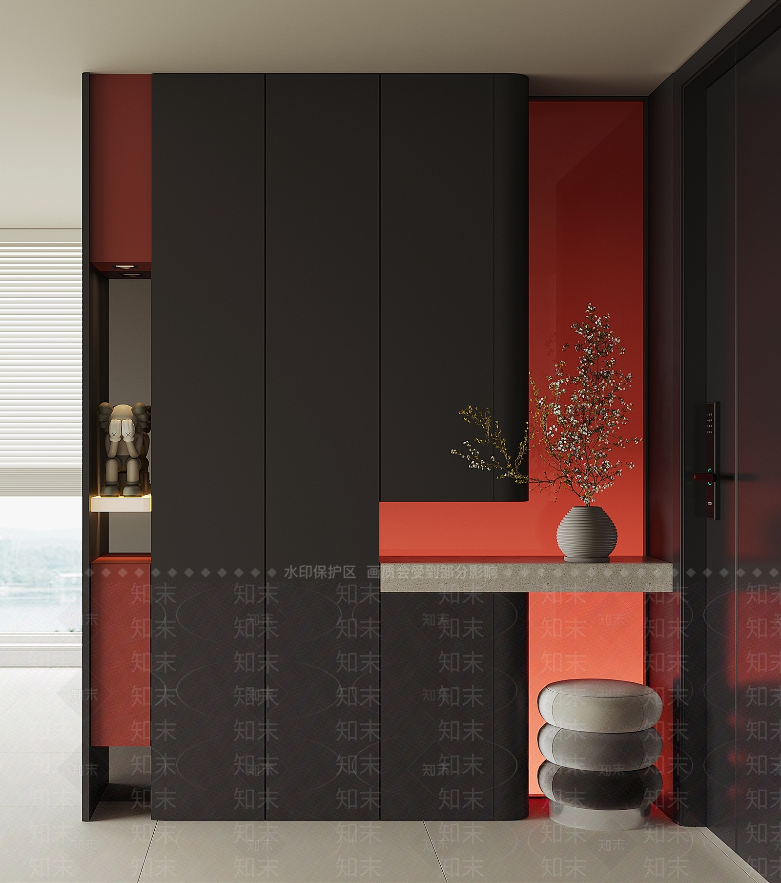 意式极简鞋柜3D模型下载【ID:1232140954】