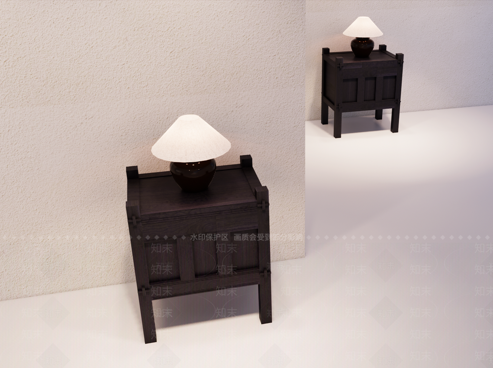 新中式玄关柜3D模型下载【ID:1232141674】