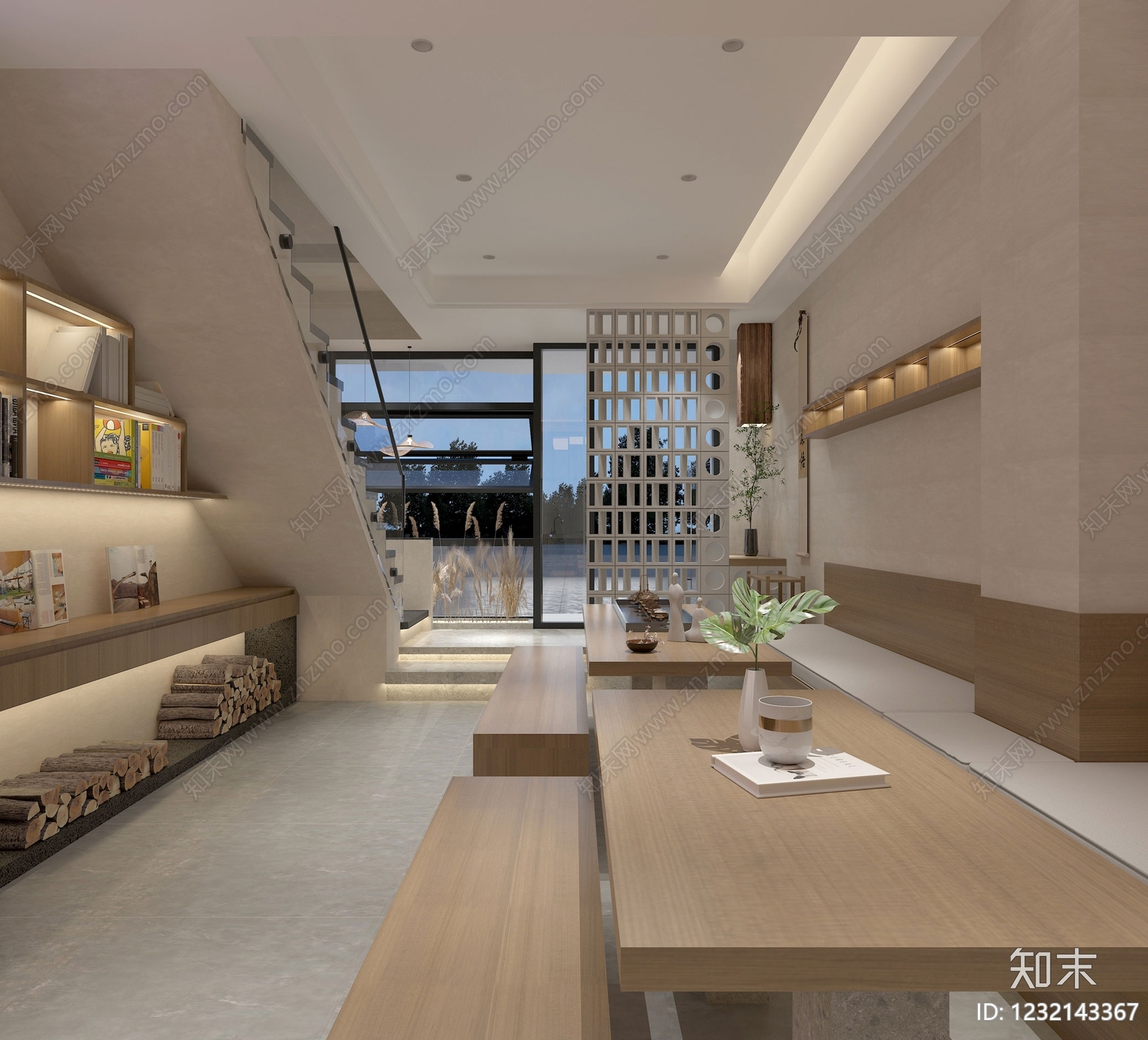 侘寂民宿3D模型下载【ID:1232143367】