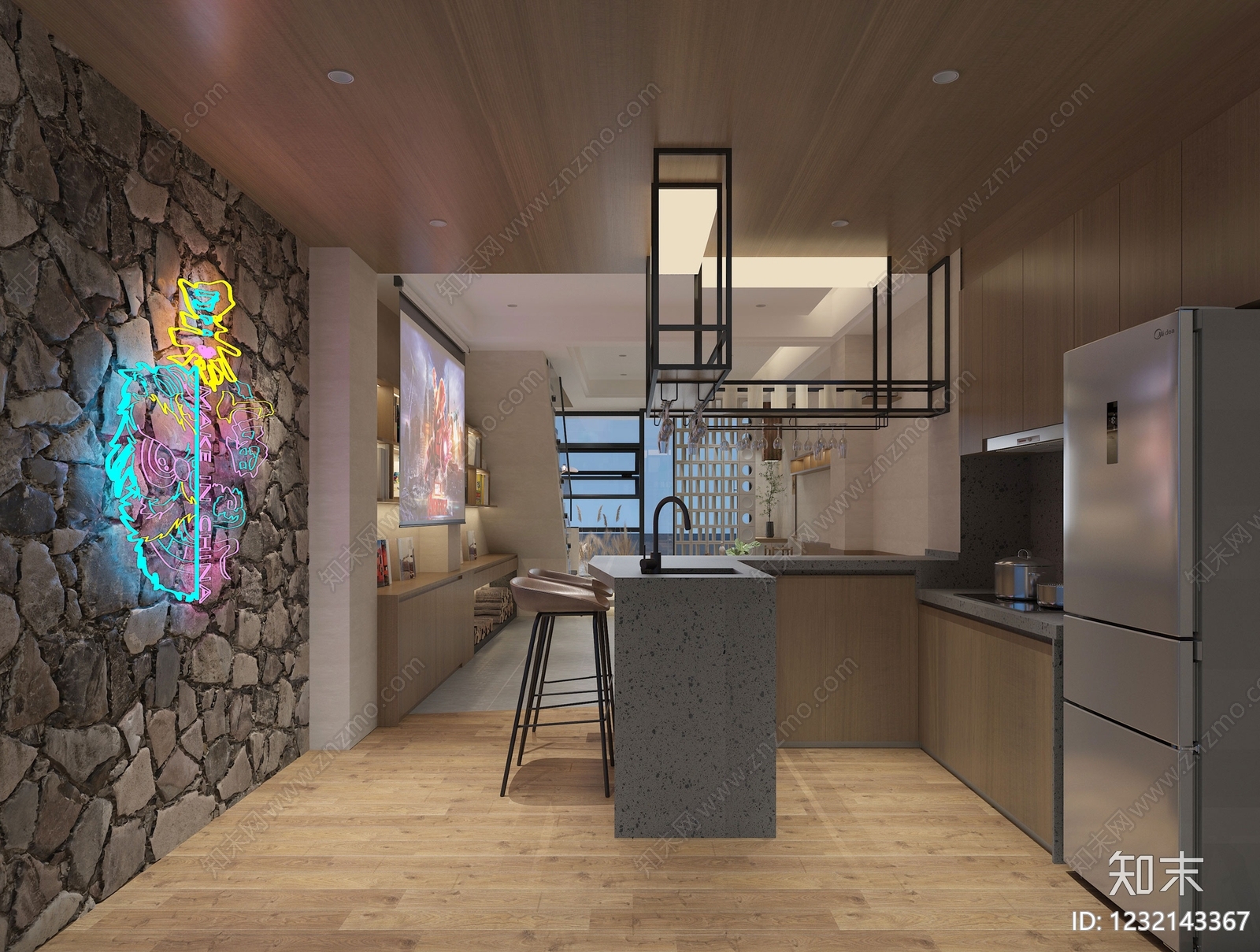 侘寂民宿3D模型下载【ID:1232143367】