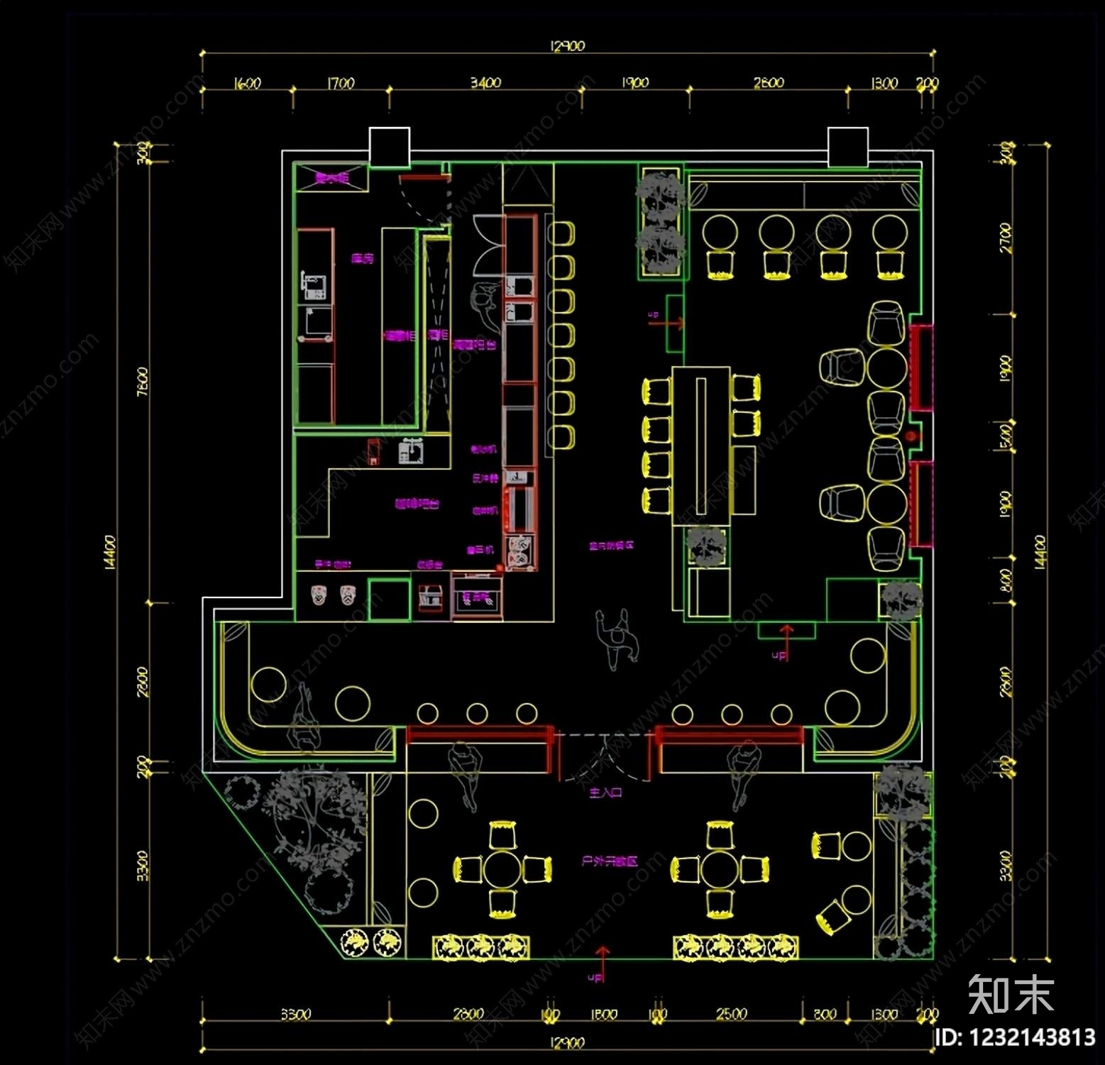 西餐厅CAD图纸