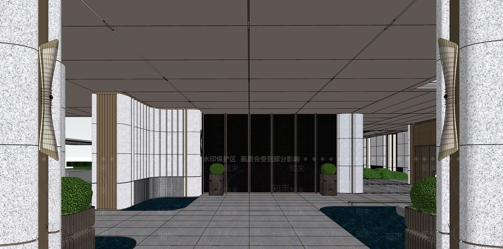 轻奢高层住宅SU模型下载【ID:1232145294】
