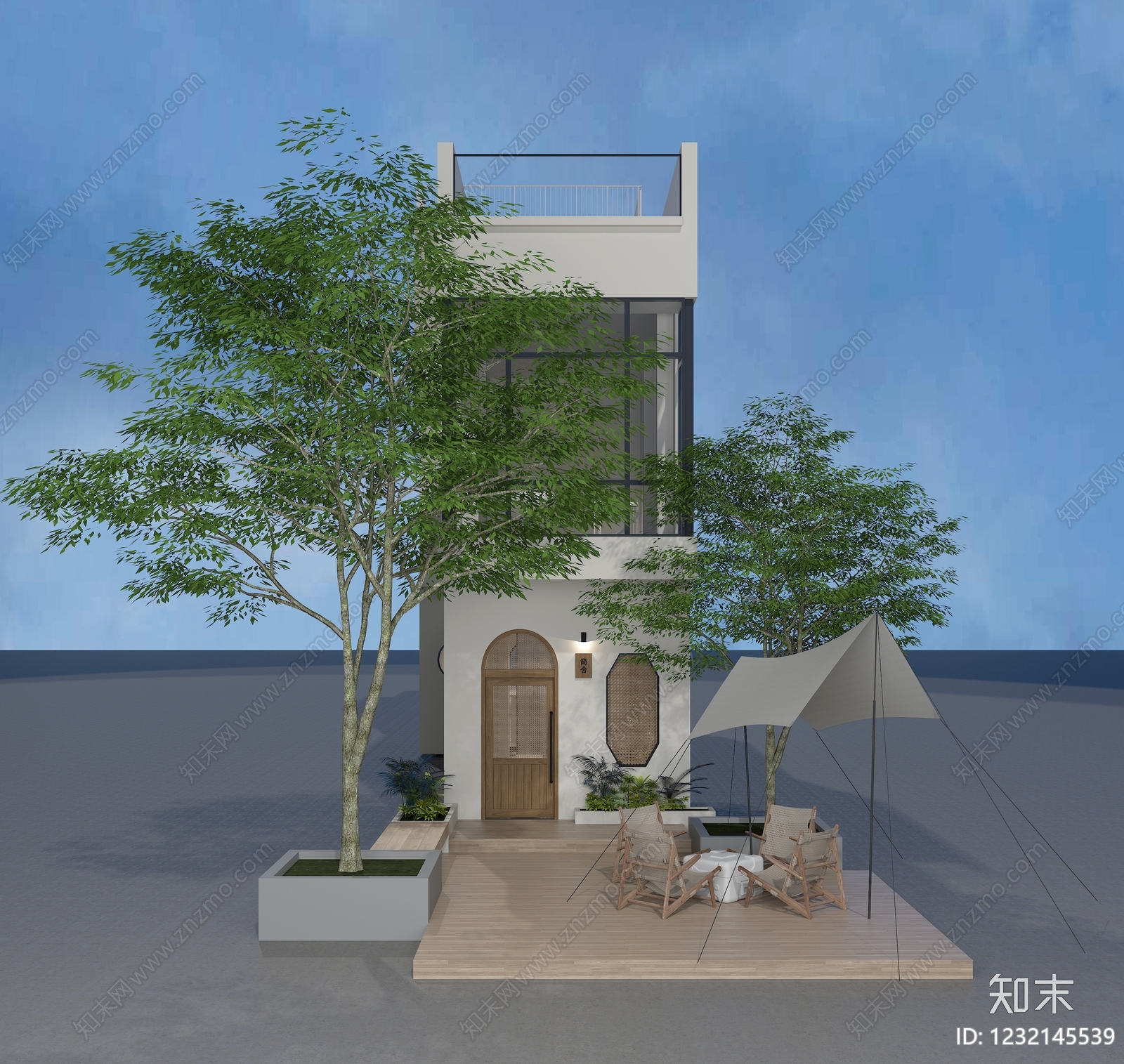 新中式茶室3D模型下载【ID:1232145539】
