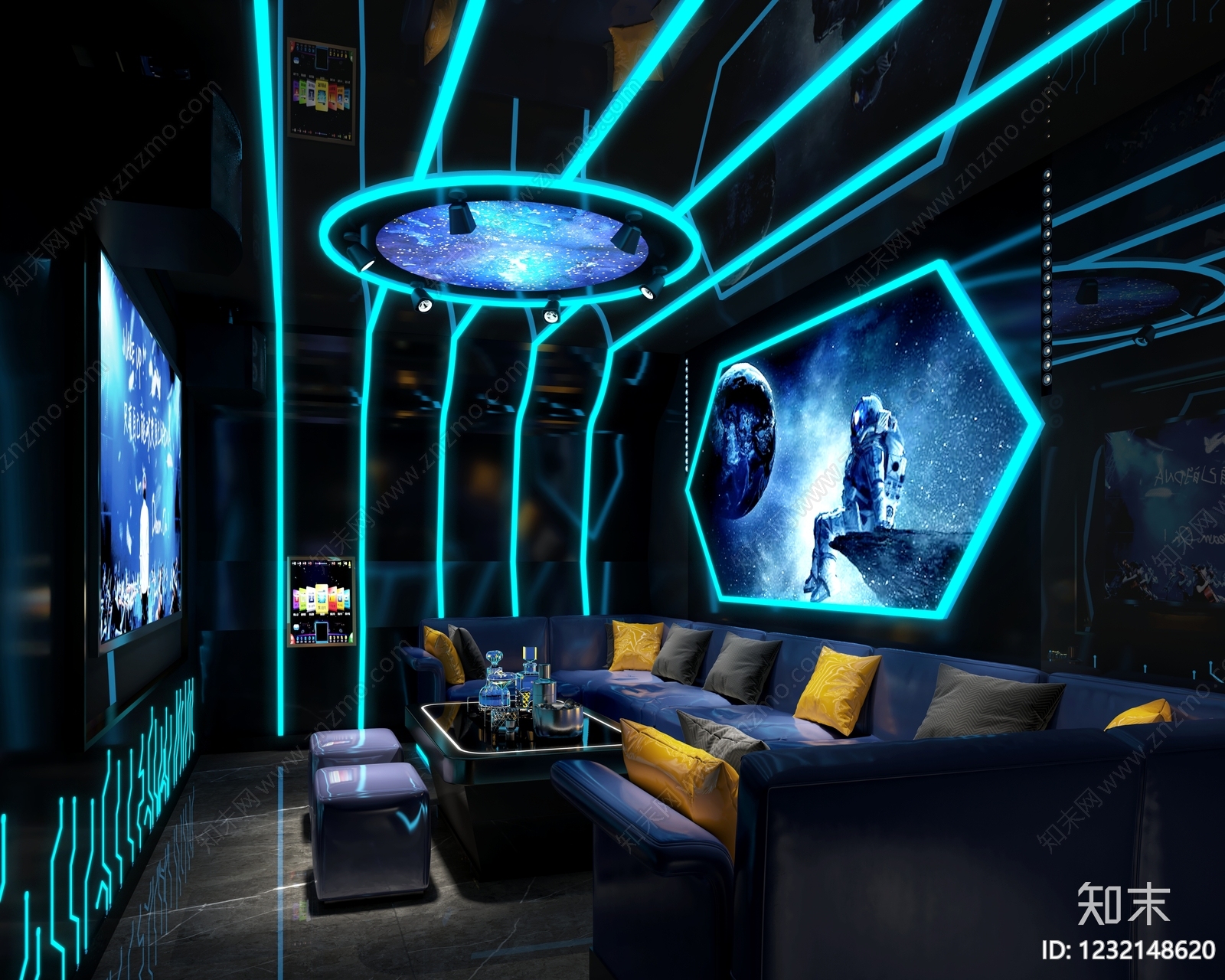 赛博朋克风KTV3D模型下载【ID:1232148620】