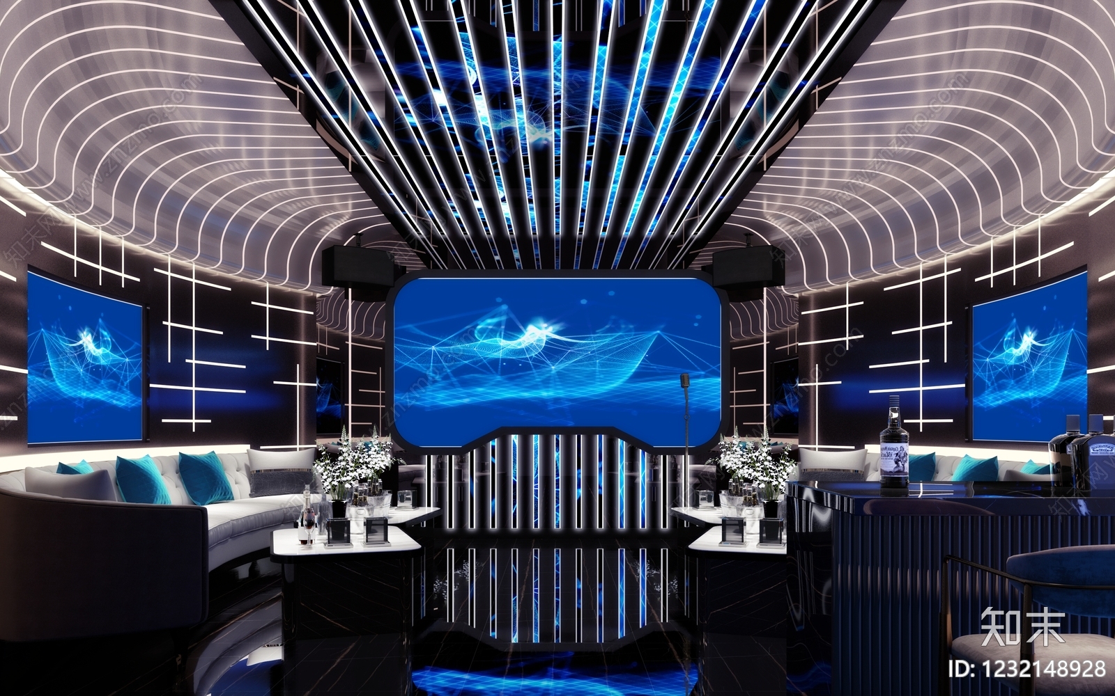 赛博朋克风KTV3D模型下载【ID:1232148928】
