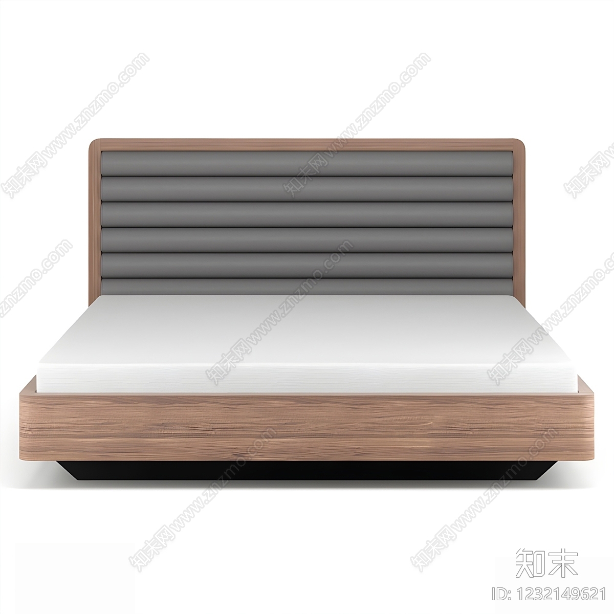 意式极简双人床3D模型下载【ID:1232149621】