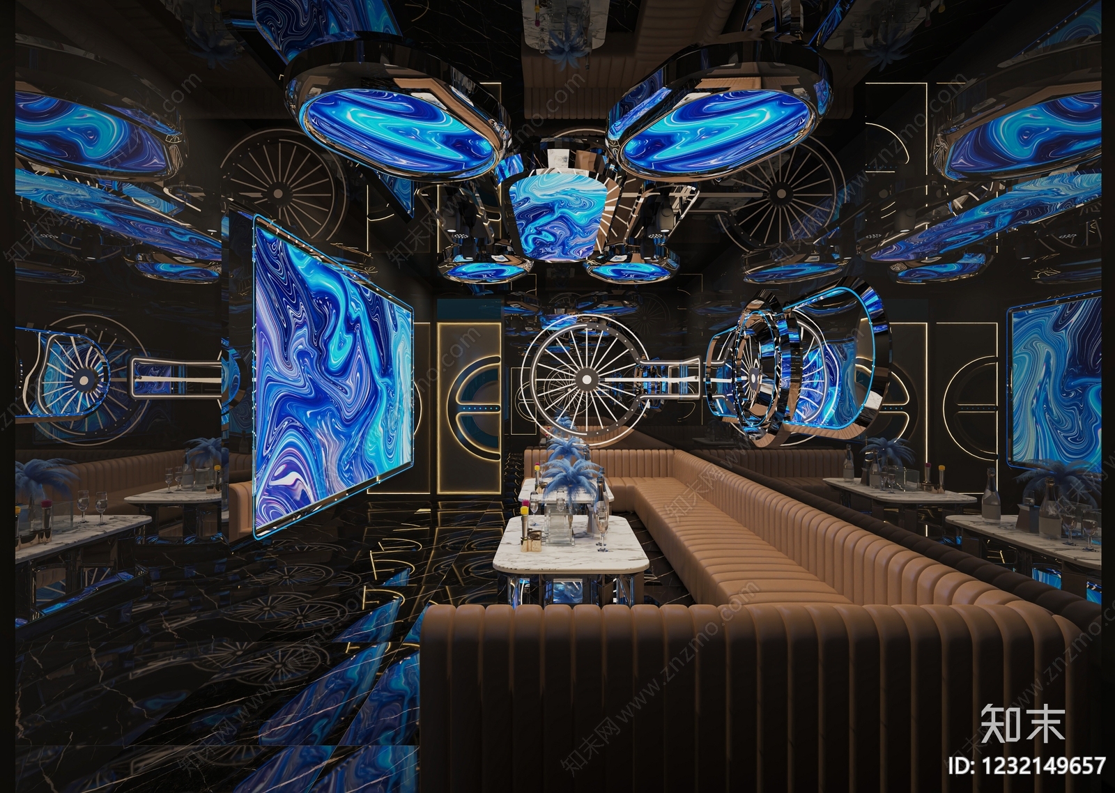 赛博朋克风KTV3D模型下载【ID:1232149657】