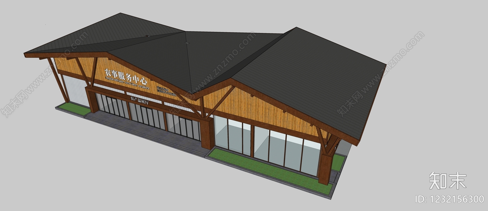 新中式其他农业建筑SU模型下载【ID:1232156300】