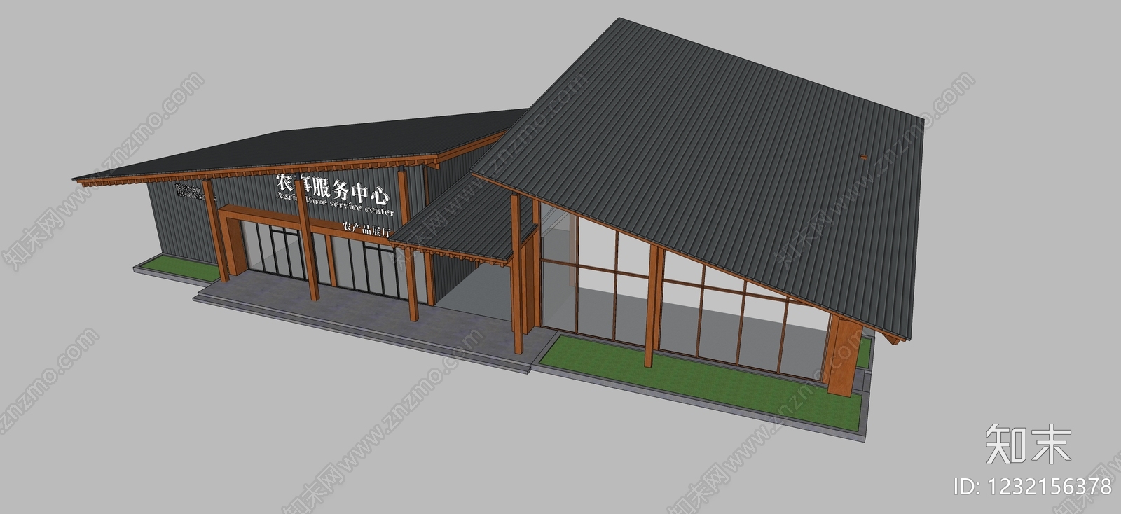 新中式农场SU模型下载【ID:1232156378】