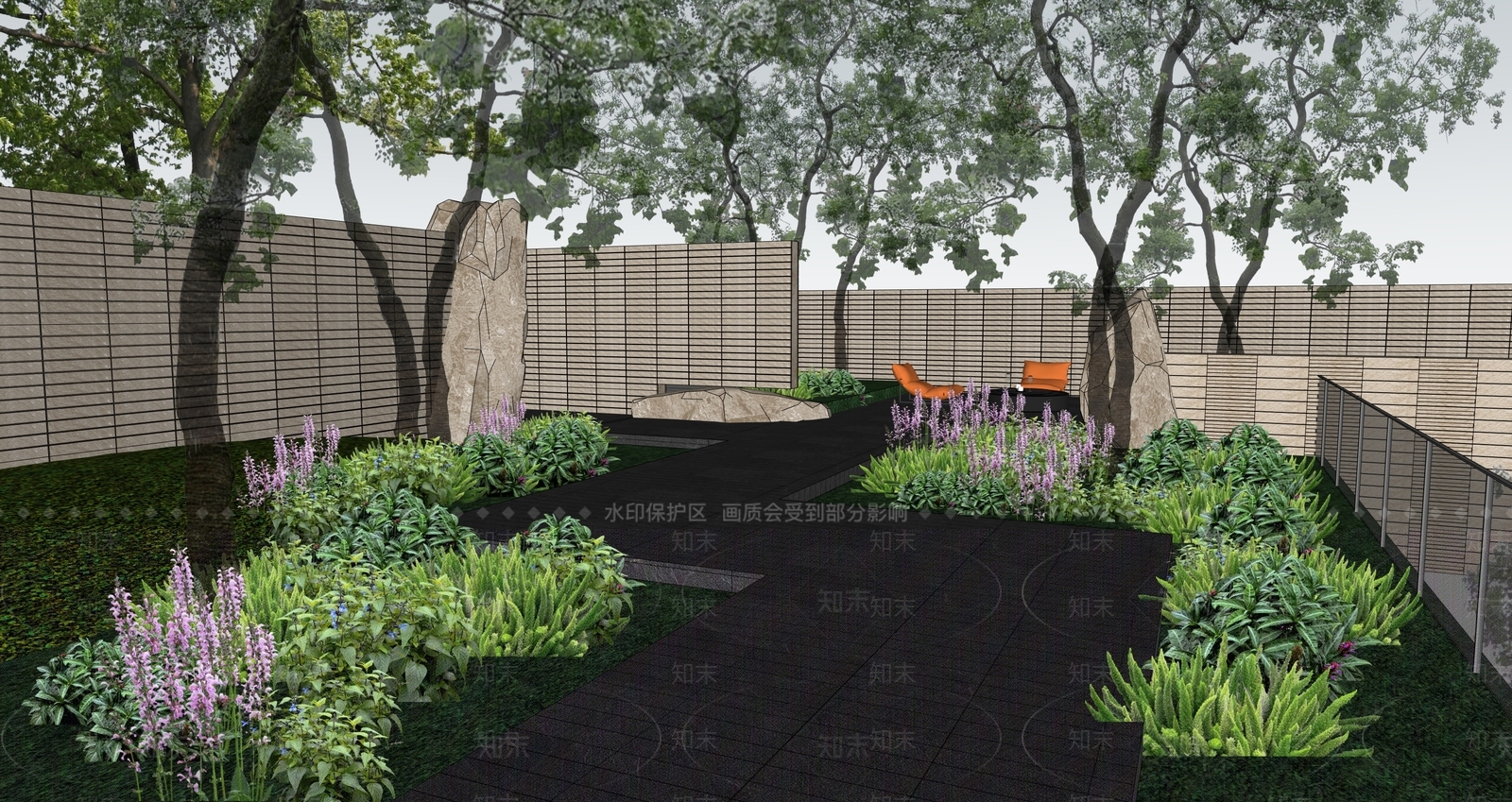 新中式景观小区景观SU模型下载【ID:1232157123】