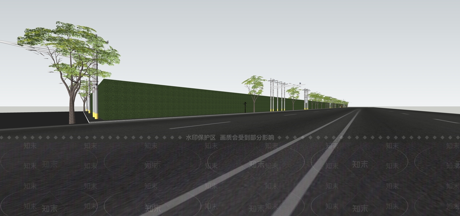 现代主义植物围挡SU模型下载【ID:1232157590】