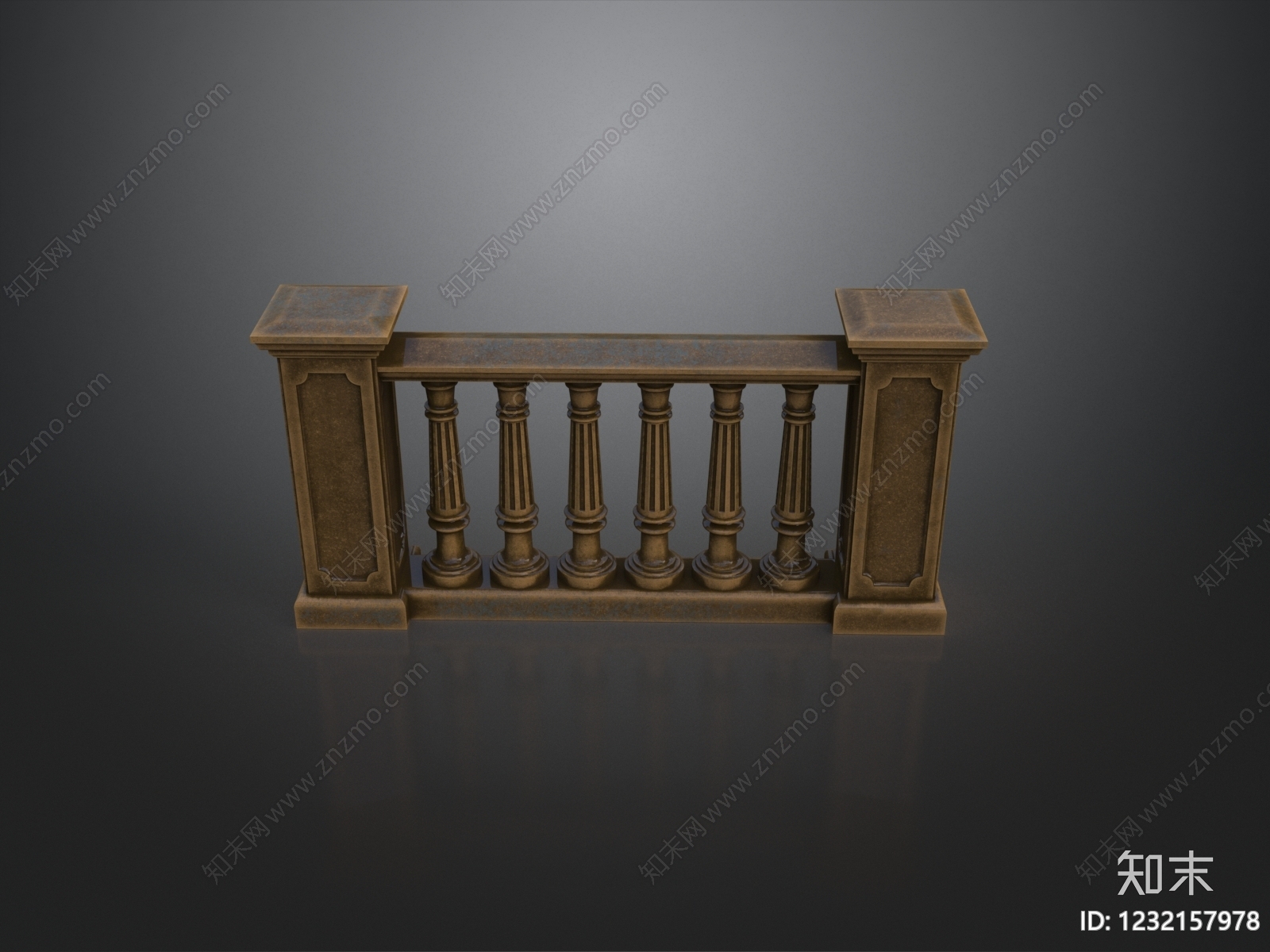 欧式栏杆3D模型下载【ID:1232157978】