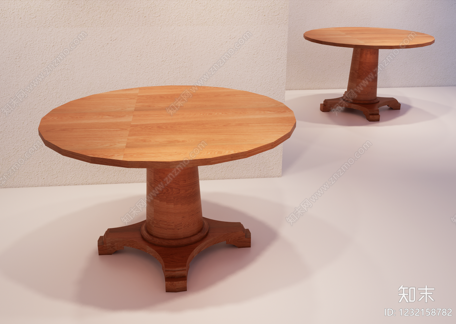 原木风餐桌3D模型下载【ID:1232158782】