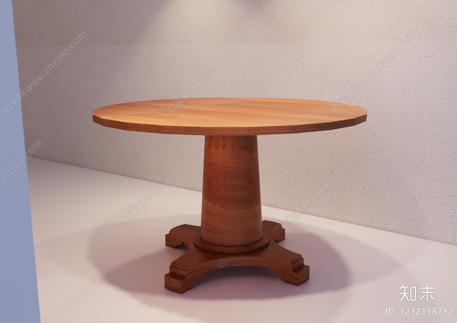 原木风餐桌3D模型下载【ID:1232158782】