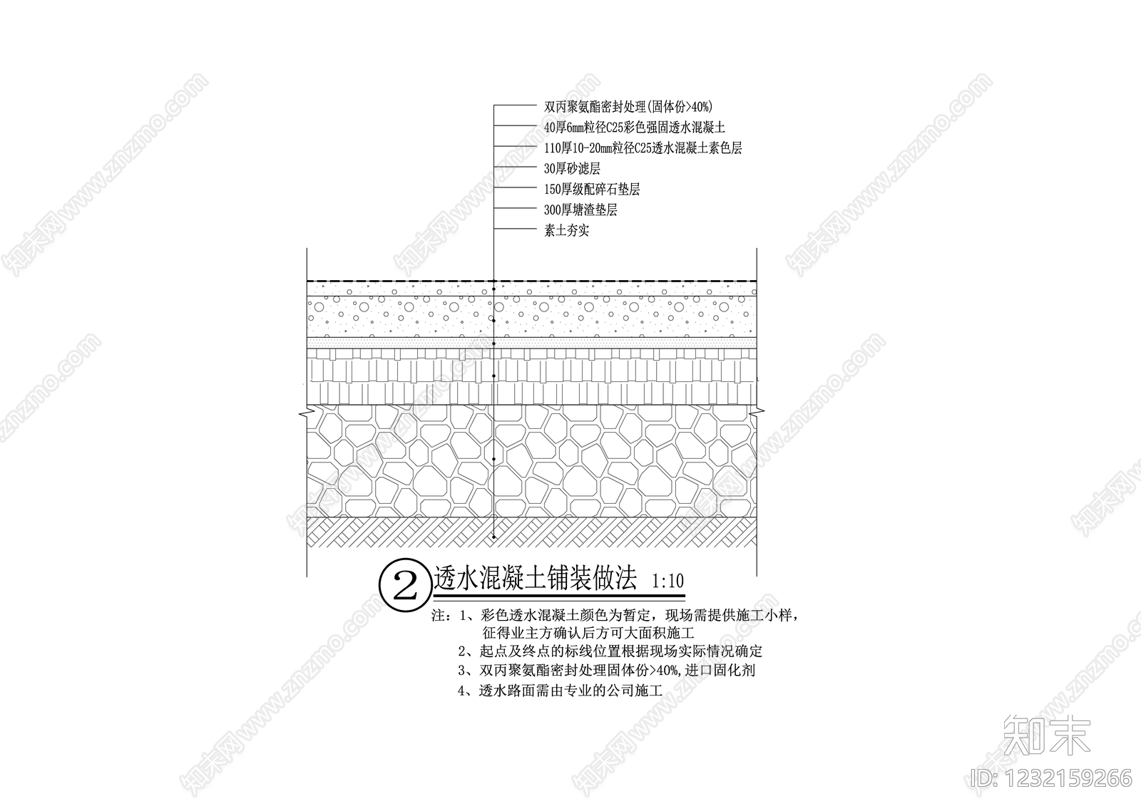 铺装cad施工图下载【ID:1232159266】