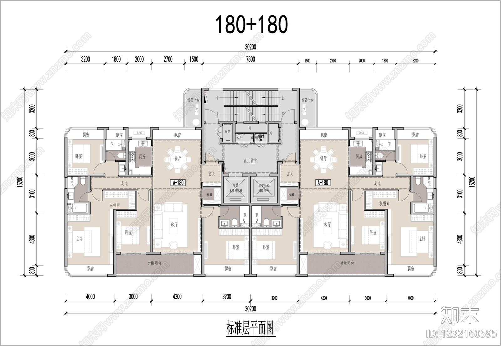 四居cad施工图下载【ID:1232160595】