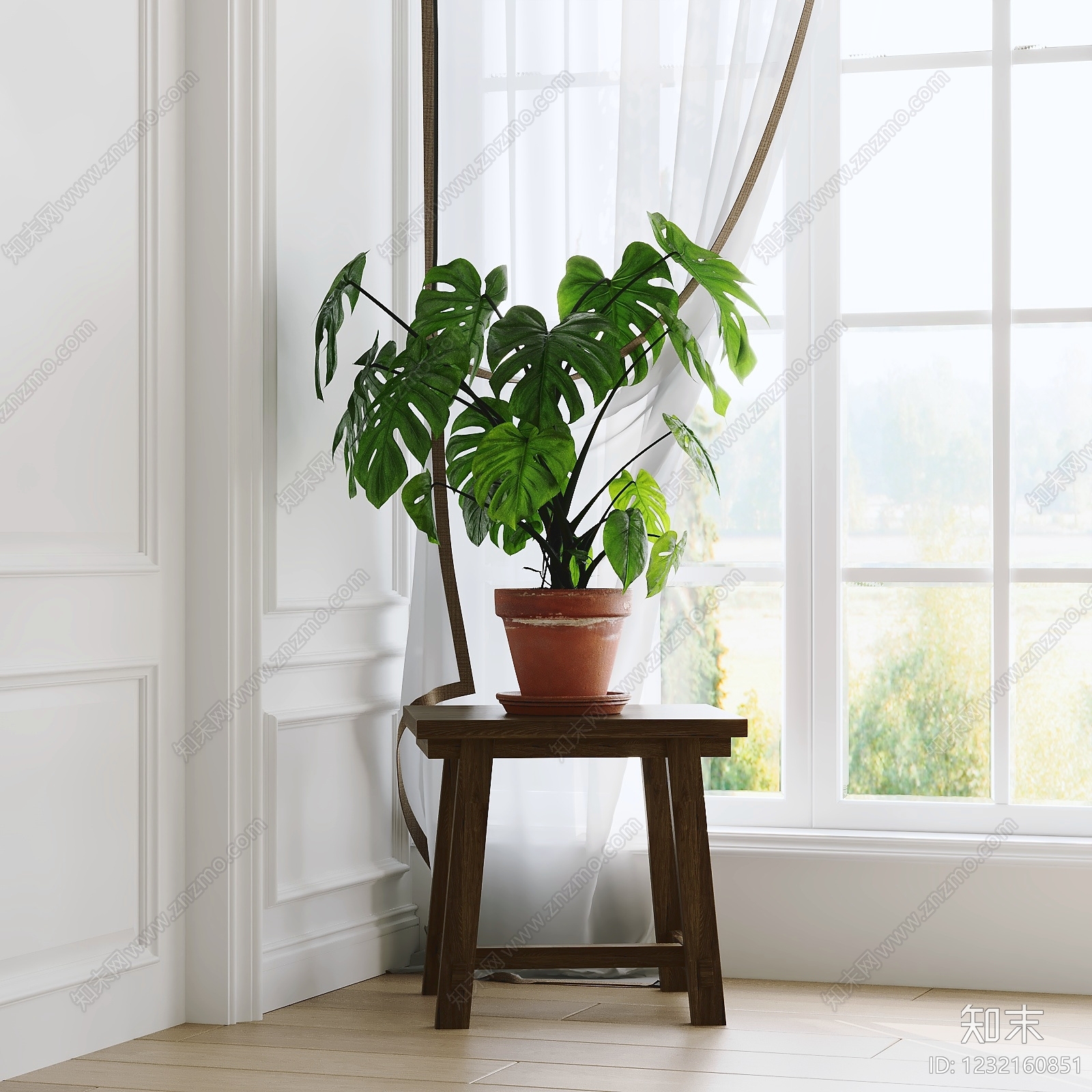 北欧盆栽3D模型下载【ID:1232160851】