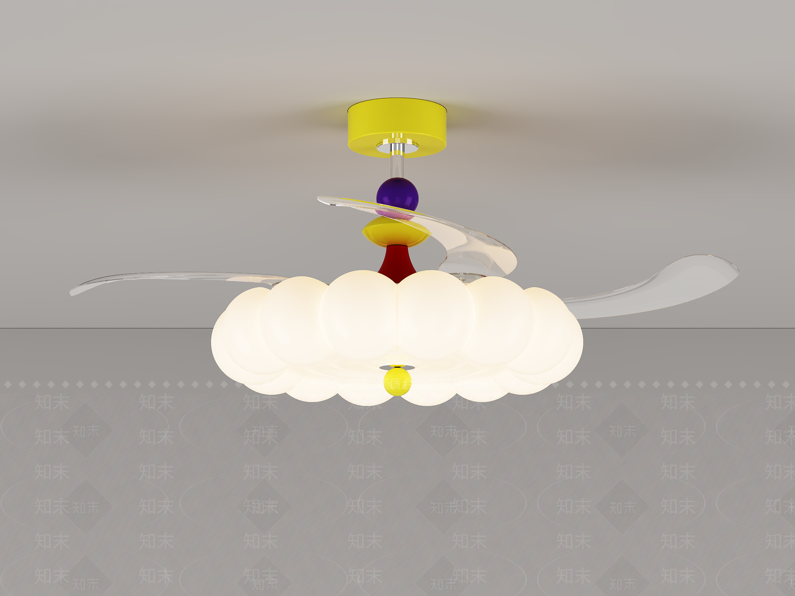 孟菲斯风扇灯3D模型下载【ID:1232161777】