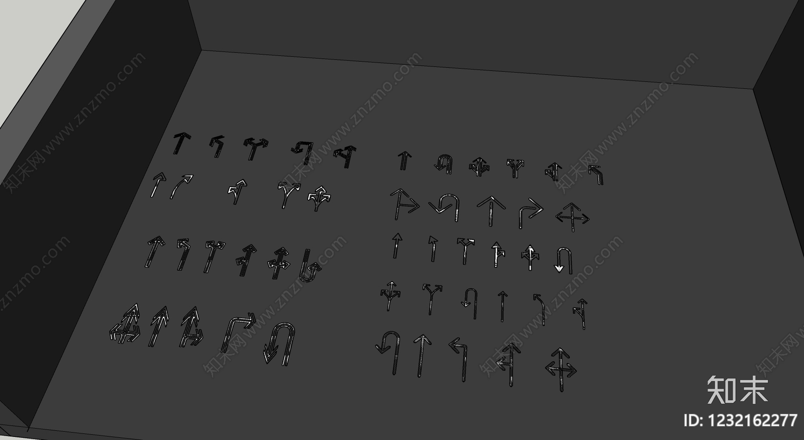 中式交通配件SU模型下载【ID:1232162277】